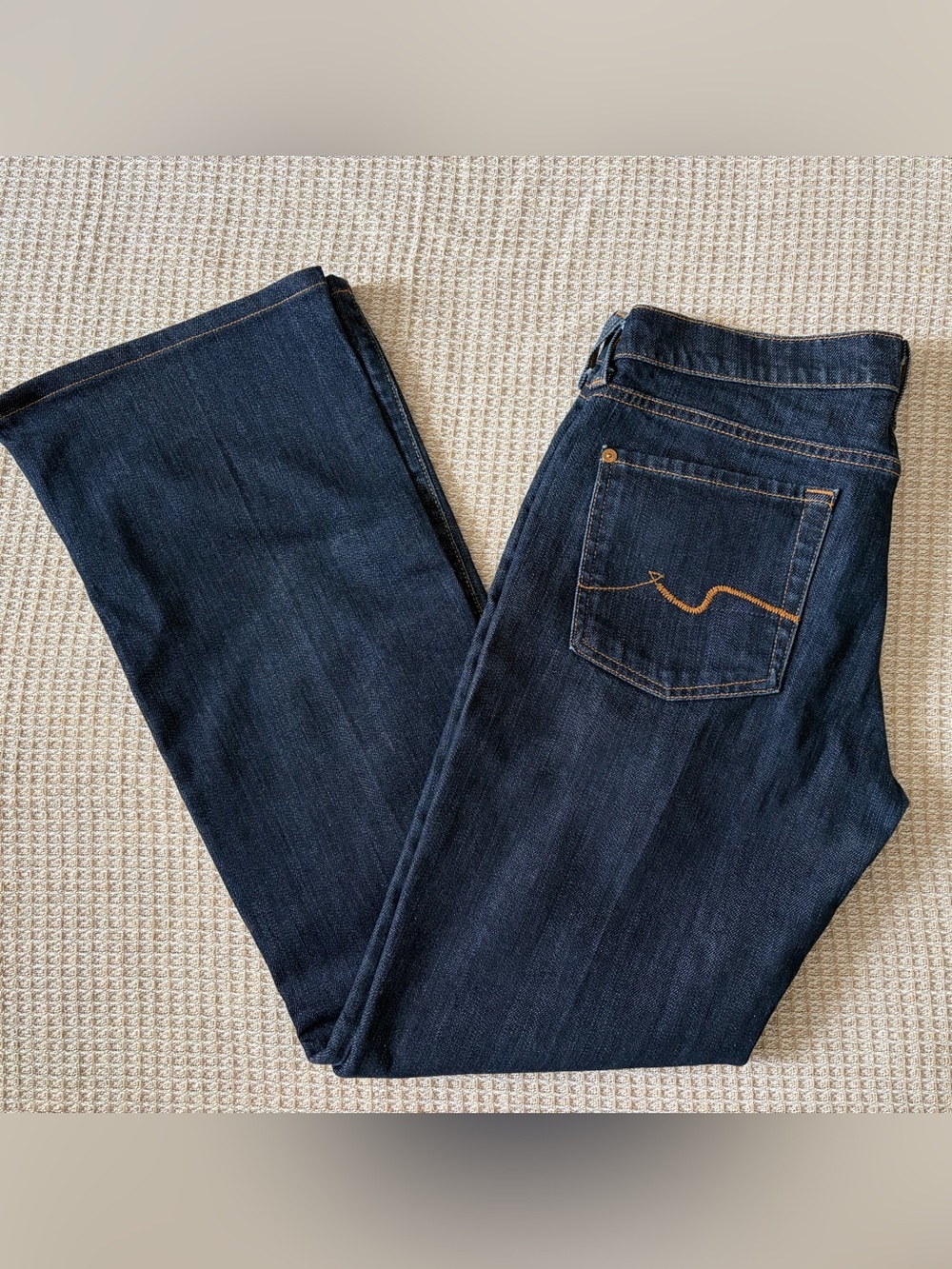 7 For All Mankind Dark Blue Bootcut Jeans 29